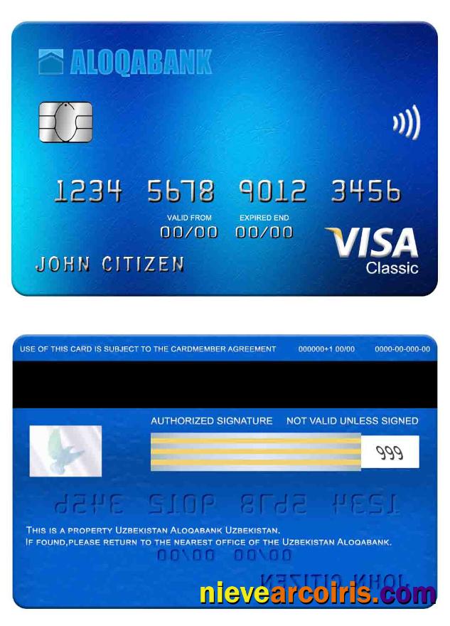 Uzbekistan Aloqabank visa classic card